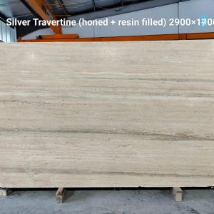 Silver Travertine (Honed+Resin Filled)